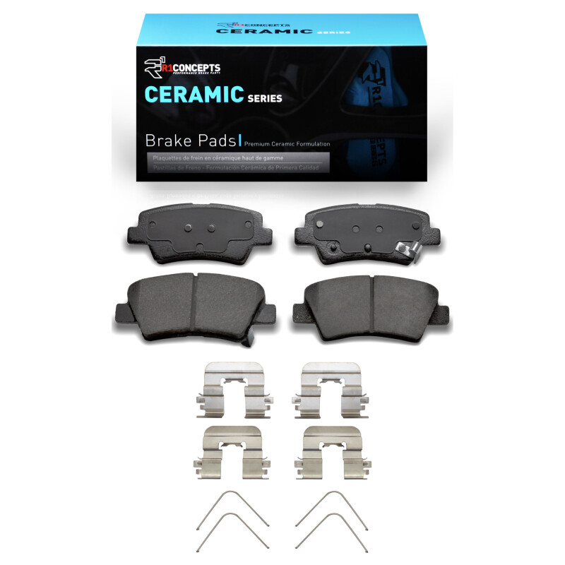 Hyundai Kona Brake Pads - Rear - R1 Concepts - R1 Ceramic Pads & Hardware Kit - `12-`24